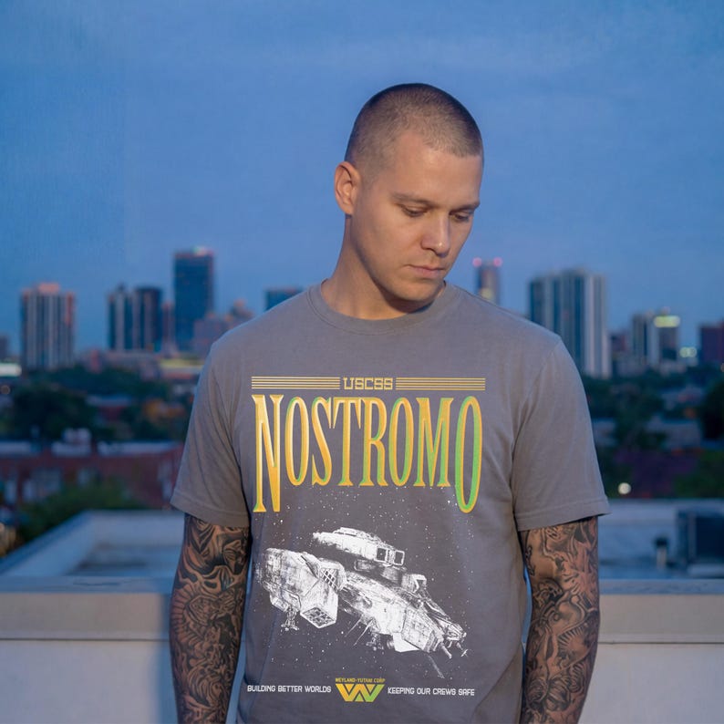 Alien Weyland Yutani USCSS Nostromo Logo Graphic T-shirt - Etsy