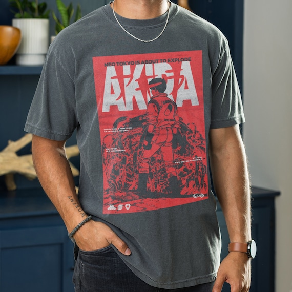 アキラ Tシャツ、アニメ映画ギフトシャツ、ヴィンテージレトロ80年代 
