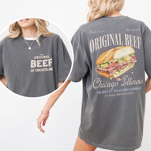 Retro Original Beef Graphic Tee, Jeremey Allen White T-Shirt, Vintage Carmi Chicagoland Restaurant Sandwich Shirt for Original Berf fans.