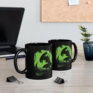Alien Coffee Mug, Retro Black & Green Xenomorph Movie Collectible Cup image 10