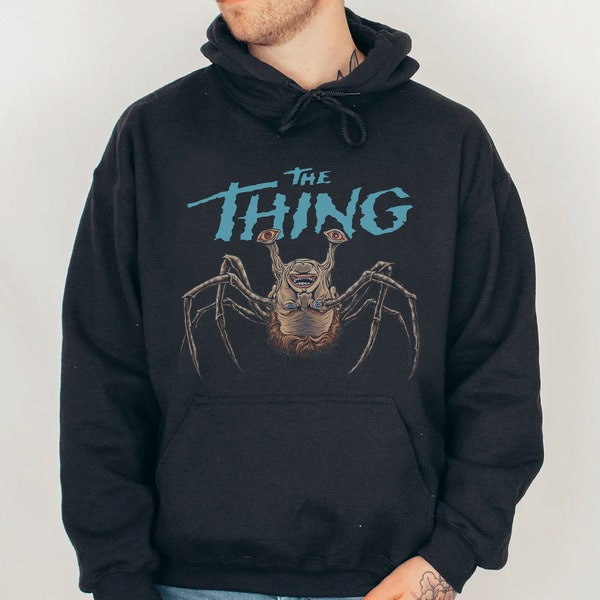 The Thing film à capuche, sweat-shirt unisexe à capuche graphique monstre tête d'araignée, film d'horreur streetwear homme et femme The Thing