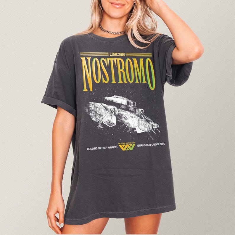 Alien Weyland Yutani USCSS Nostromo Logo Graphic T-shirt - Etsy