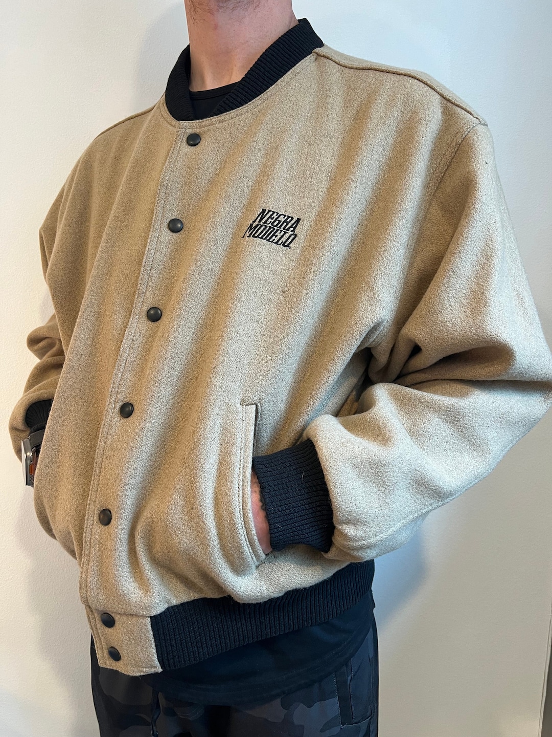 Vintage Wool Negra Modelo Bomber Jacket - Size Men's XL - Etsy