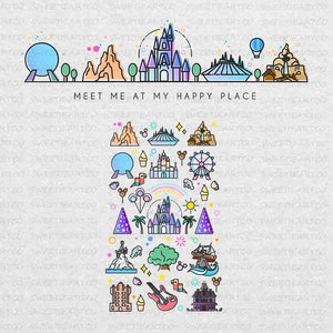 Family Vacation Png Bundle, Meet Me At My Happy Place Png, Family Trip Png, Magical Kingdom Png, Colorful Vacay Mode Png, Magical Castle Png