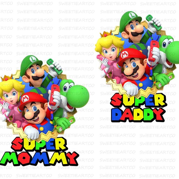 Bundle Super Mommy Png, Super Daddy Png, Mother's Day Png, Father's Day Png, Mom Png, Dad Png, Mom Shirt, Dad Shirt, Family Shirt Png Bundle