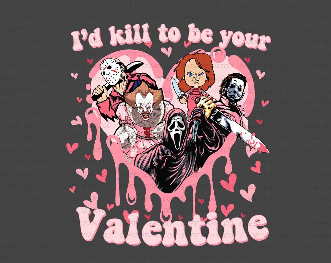 Valentines Horror Movie Characters PNG, Valentines Killer Love Png ...
