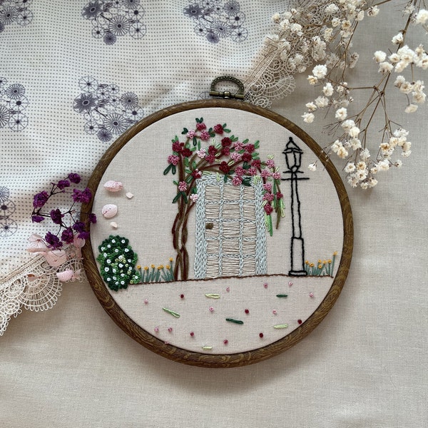 Floral finished embroidery hoop | Wall hanging art | Room decor | Housewarming | Gift | For Her | Mother | Living home | Aesthetic | Nursery