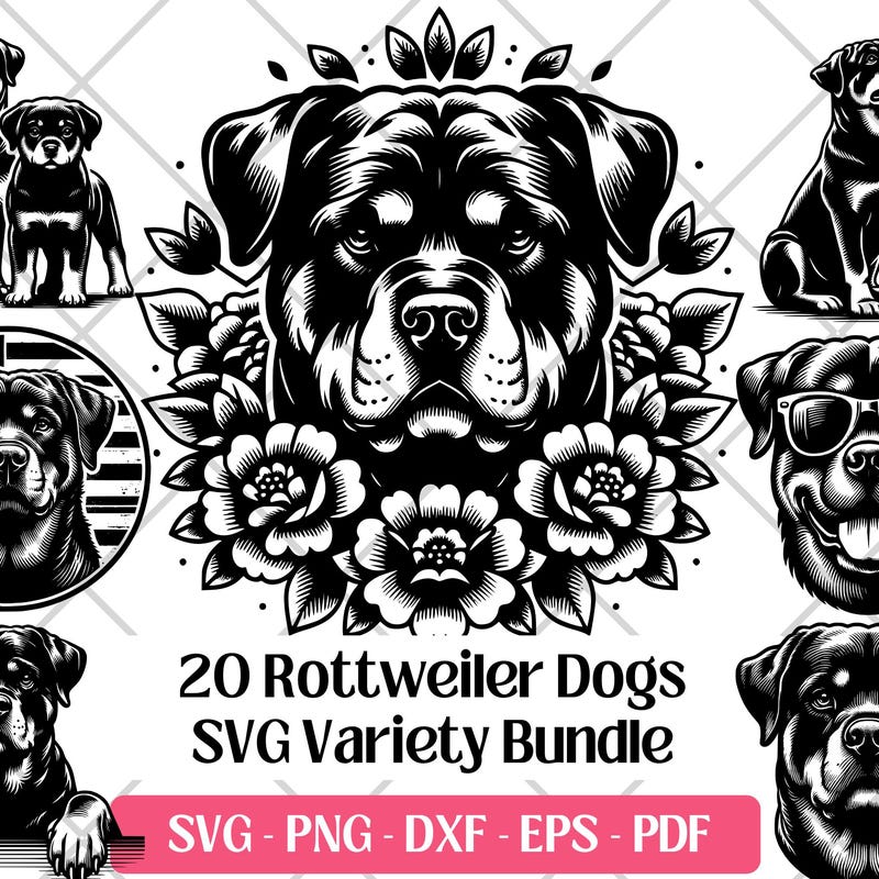 Free Rottweiler Svg Files 3 Rottweiler Png - Etsy