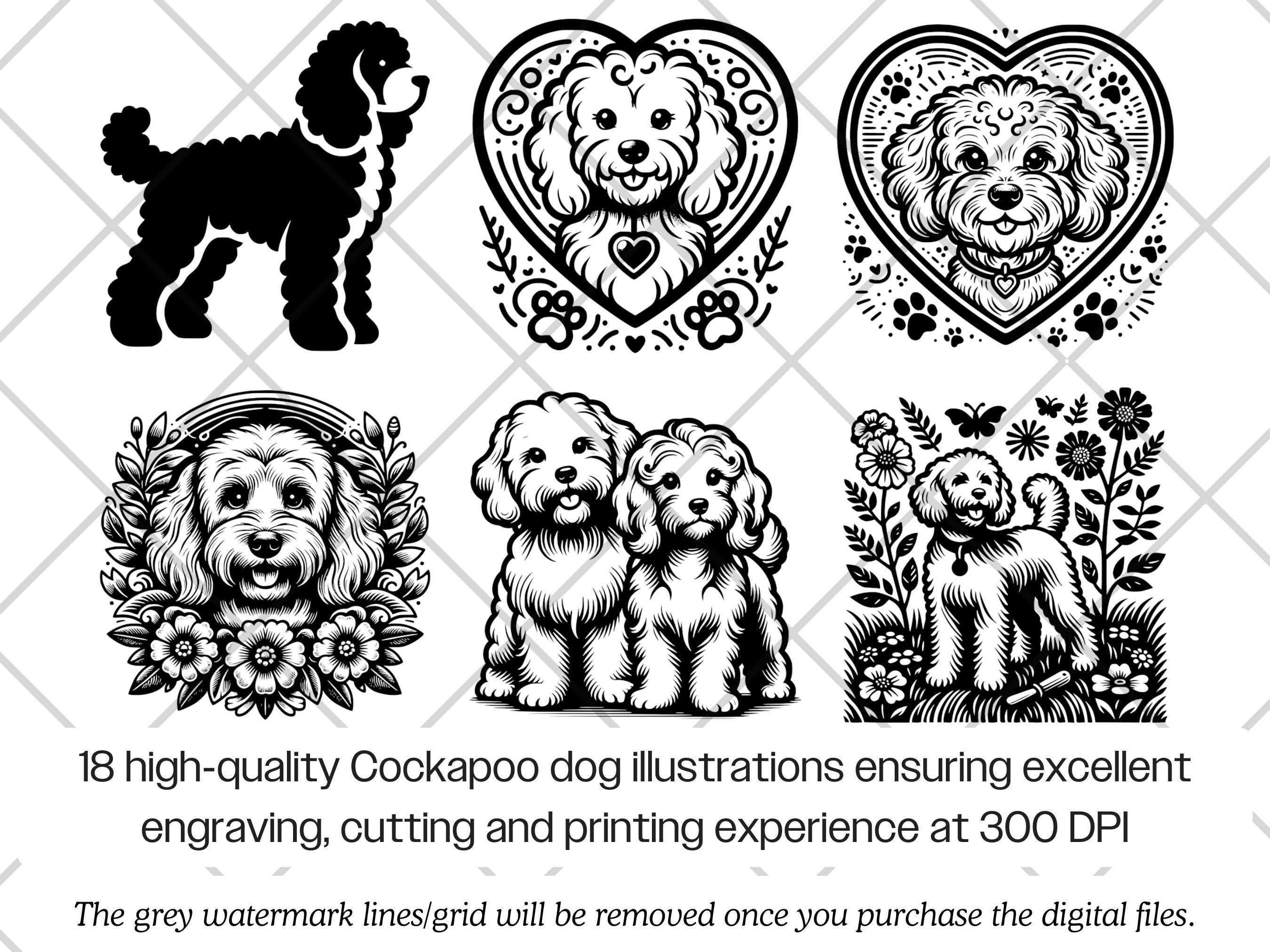 Cockapoo Cricut Cockapoo SVG Bundle · Doodle Funny Dog Clipart PNG · Cricut Files - Etsy
