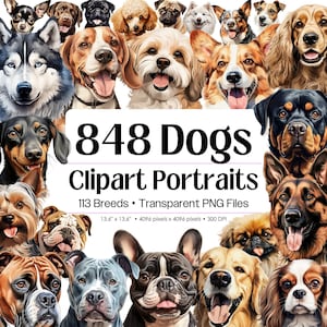 Dog Clipart  Bundle · Puppy Breed Canine Clipart PNG · Cricut Files