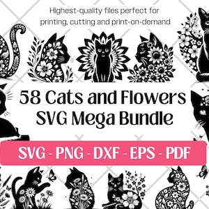 Pakiet SVG z motywem kwiatowym i sylwetką botaniczną Cricut (png, pdf) zdjęcie 1