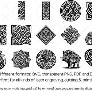 Celtic Knot SVG Bundle · Irish Knotwork Symbol Clipart PNG · Cricut image 3
