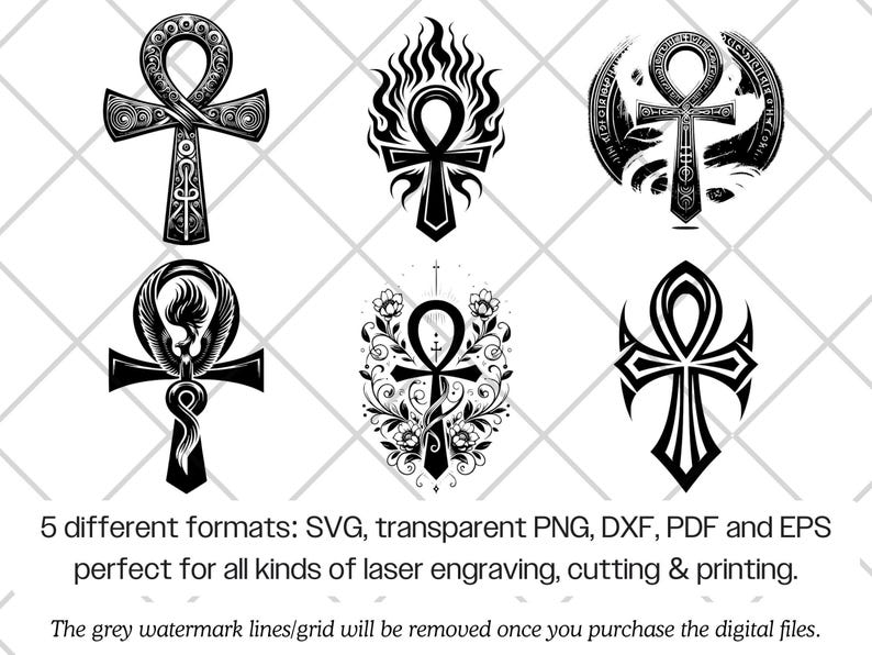 Ankh SVG Bundle · Egyptian Mythology Pagan Symbol Clipart PNG · Cricut ...
