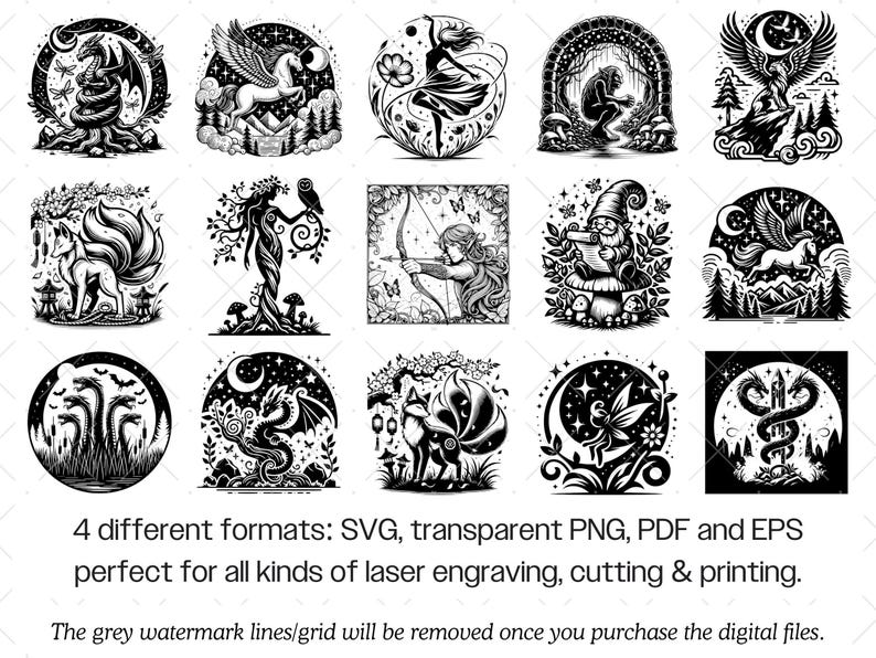 Magische wezens SVG · Fantasy Fairy Dryad clipart PNG · Cricut-bestanden afbeelding 7