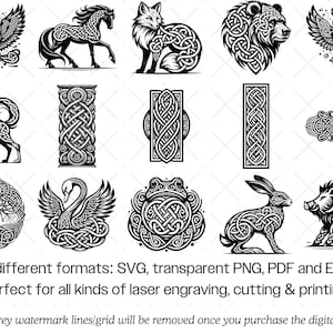 Celtic Knot SVG Bundle · Irish Knotwork Symbol Clipart PNG · Cricut image 7