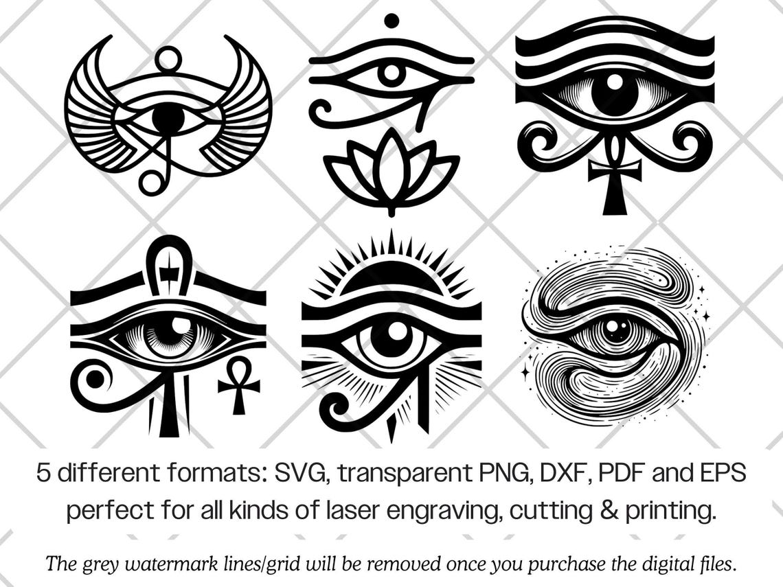 Eye of Horus SVG Bundle · Egyptian Mythology Clipart PNG · Cricut - Etsy