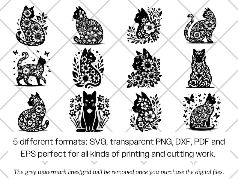 Pakiet SVG z motywem kwiatowym i sylwetką botaniczną Cricut (png, pdf) zdjęcie 6