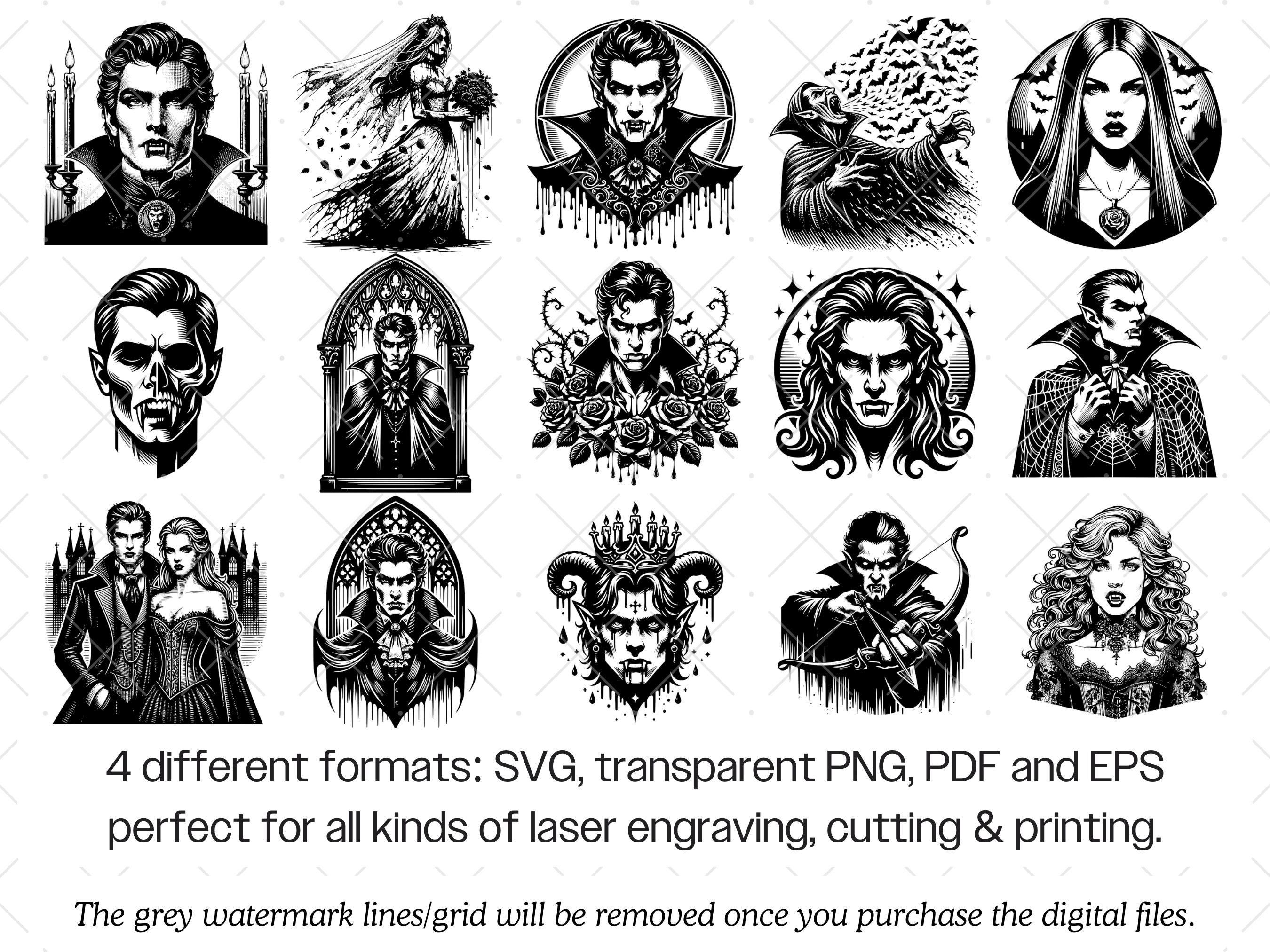 Vampire SVG Bundle · Gothic Halloween Dracula Clipart PNG · Cricut - Etsy