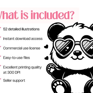 Panda SVG Bundle · Whimsical Funny Cartoon Giant Clipart PNG · Cricut image 11