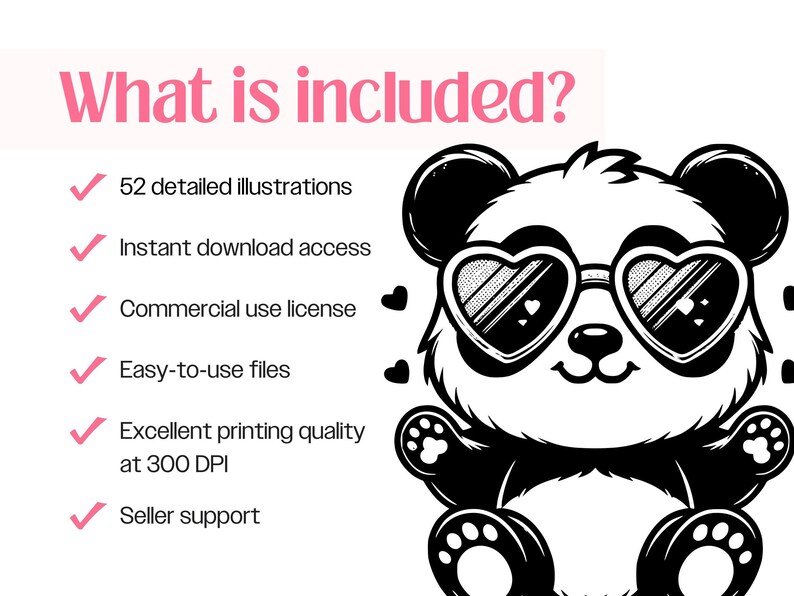 Panda SVG Bundle · Whimsical Funny Cartoon Giant Clipart PNG · Cricut image 11