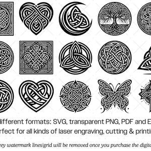 Celtic Knot SVG Bundle · Irish Knotwork Symbol Clipart PNG · Cricut image 6
