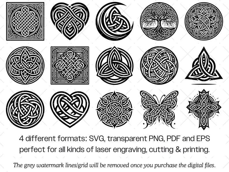 Celtic Knot SVG Bundle · Irish Knotwork Symbol Clipart PNG · Cricut image 6