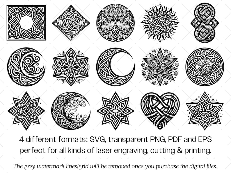 Celtic Knot SVG Bundle · Irish Knotwork Symbol Clipart PNG · Cricut image 8