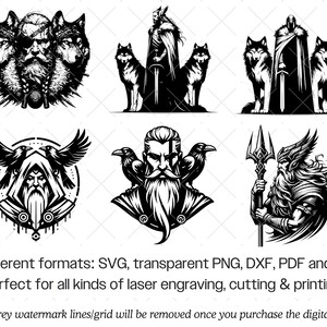 Odin SVG Bundle · Viking Norse Mythology God Clipart PNG · Cricut image 10