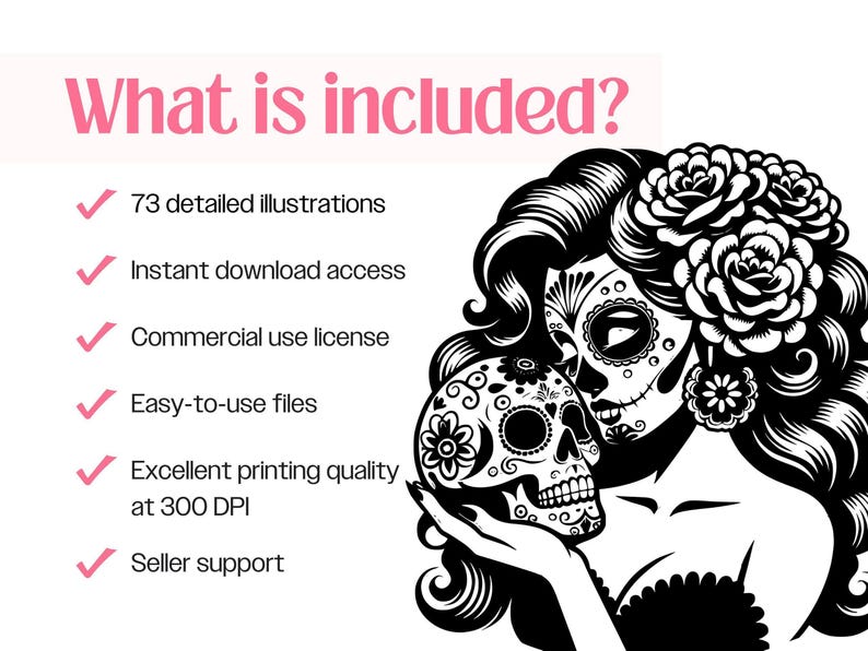 Sugar Skull SVG Bundle · Day of the Dead Mexican Clipart PNG · Cricut image 11