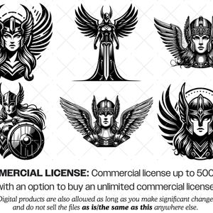 Valkyrie SVG Bundle · Norse Viking Shieldmaiden Clipart PNG · Cricut image 7