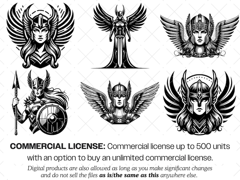 Valkyrie SVG Bundle · Norse Viking Shieldmaiden Clipart PNG · Cricut image 7