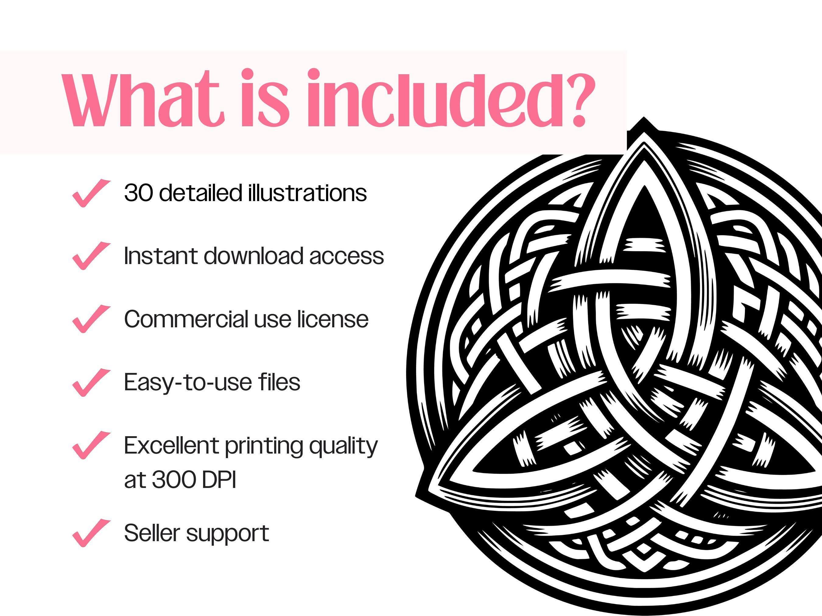 Triquetra SVG Bundle · Celtic Knot Trinity Pagan Clipart PNG