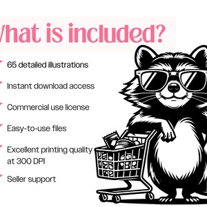 Raccoon SVG Bundle · Funny Baby Animal Clipart PNG · Cricut Files image 11