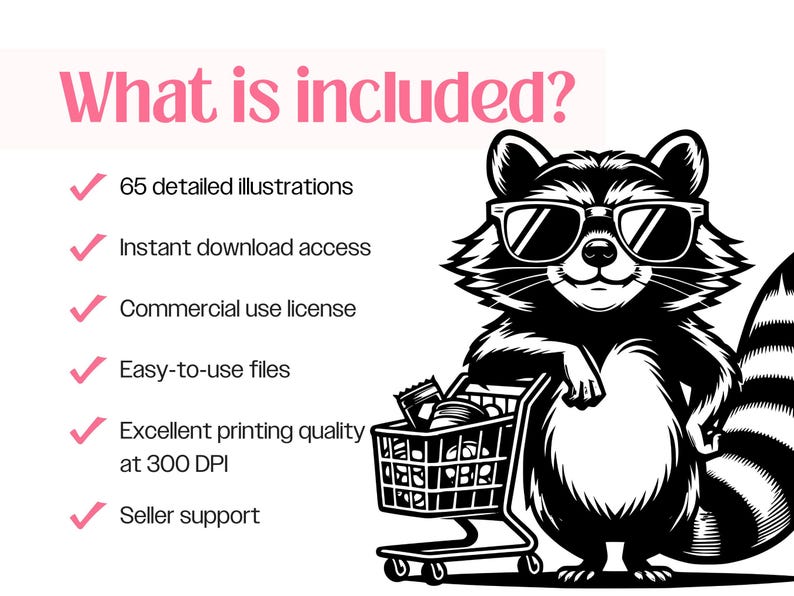 Raccoon SVG Bundle · Funny Baby Animal Clipart PNG · Cricut Files image 11