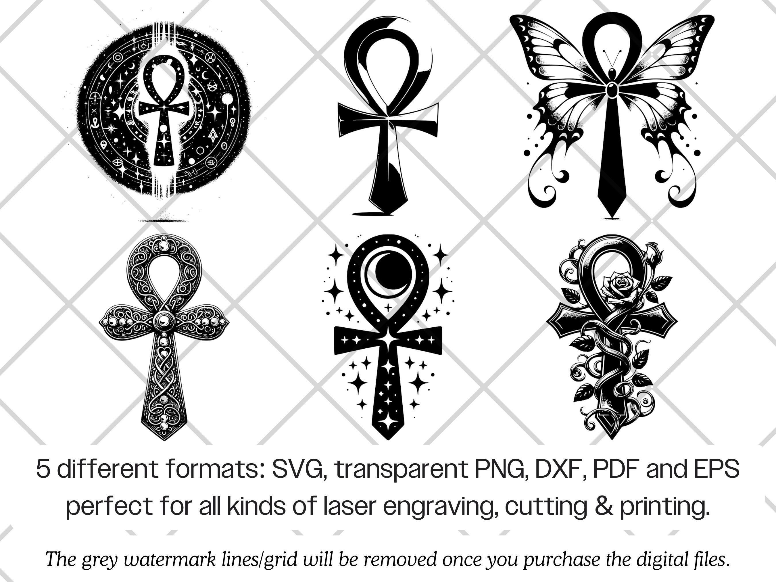 Ankh SVG Bundle · Egyptian Mythology Pagan Symbol Clipart PNG · Cricut ...