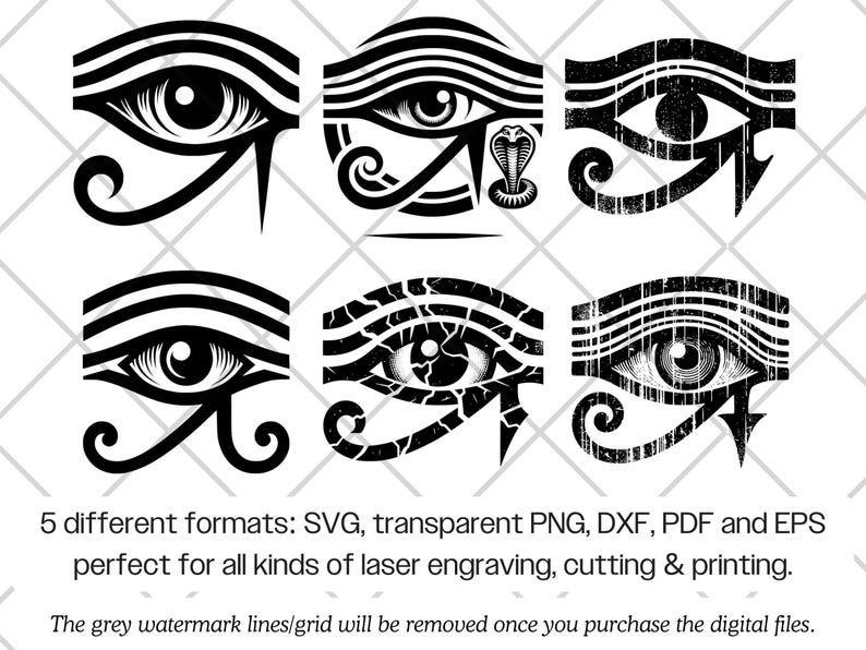 Eye of Horus SVG Bundle · Egyptian Mythology Clipart PNG · Cricut - Etsy
