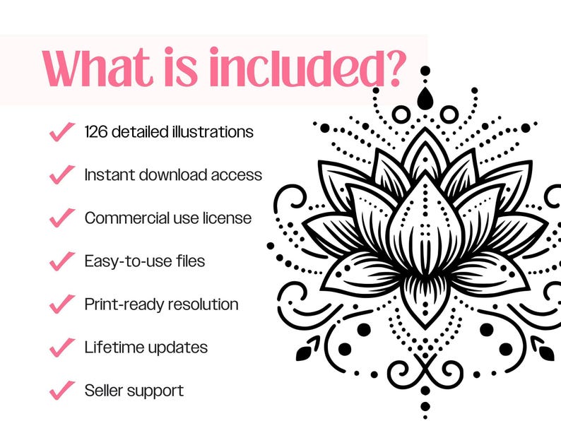 Lotus Blume SVG-Bundle · Yoga Buddha Om Heilige Clipart PNG · Cricut Bild 11