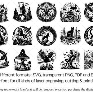 Magische wezens SVG · Fantasy Fairy Dryad clipart PNG · Cricut-bestanden afbeelding 8