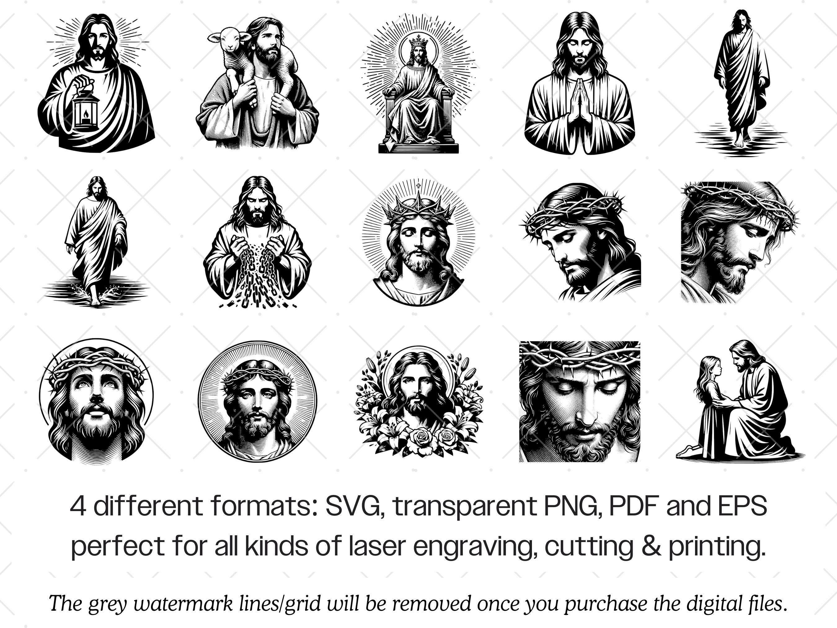 Jesus Christ SVG Bundle, Religious God Christian Faith Clipart PNG - Etsy
