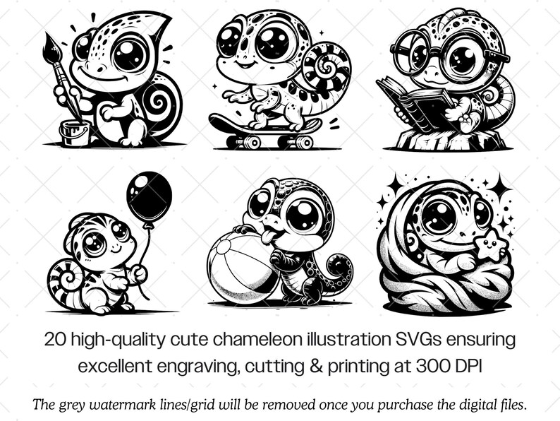 Chameleon SVG Bundle · Reptile Lizard Tropical Clipart PNG · Cricut - Etsy