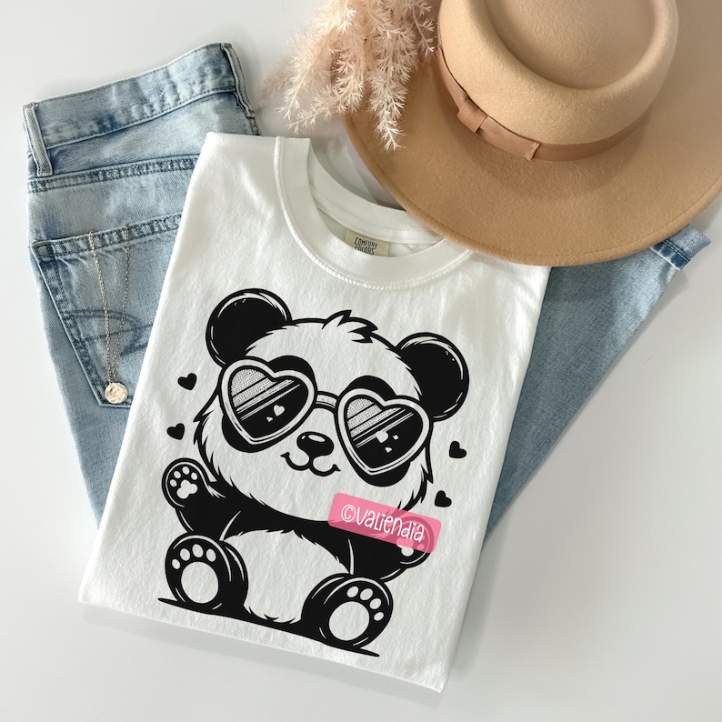 Panda SVG Bundle · Whimsical Funny Cartoon Giant Clipart PNG · Cricut image 2