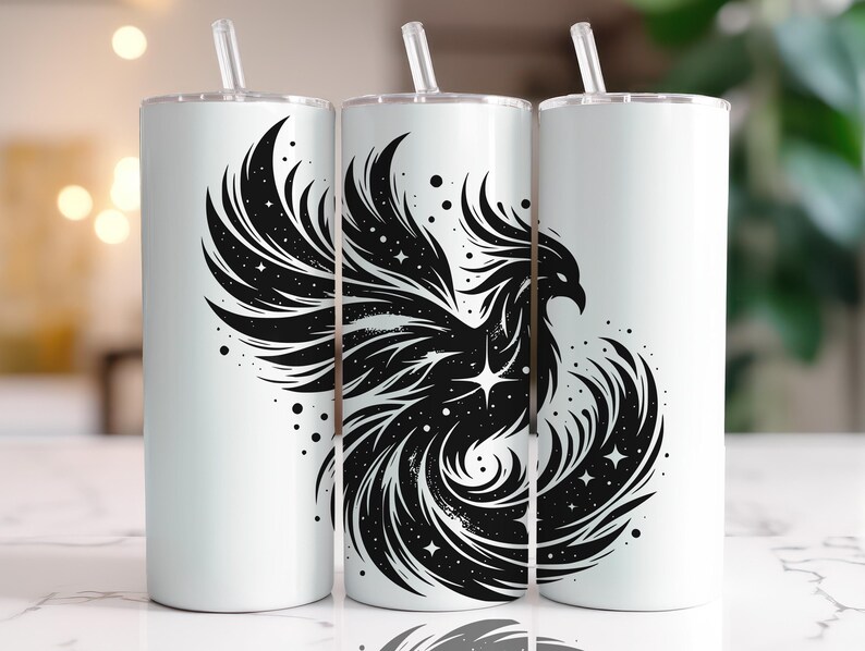 Paquete de archivos SVG de Phoenix · Imágenes prediseñadas PNG del ave de fuego mitológica · Archivos para Cricut imagen 10