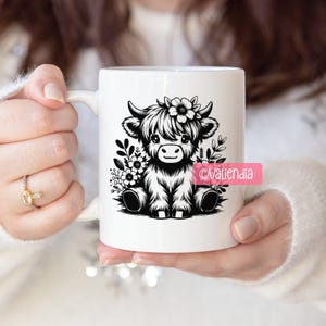 Highland Cow SVG Bundle, Baby Farm Animal Clipart PNG PDF Cricut Files image 6