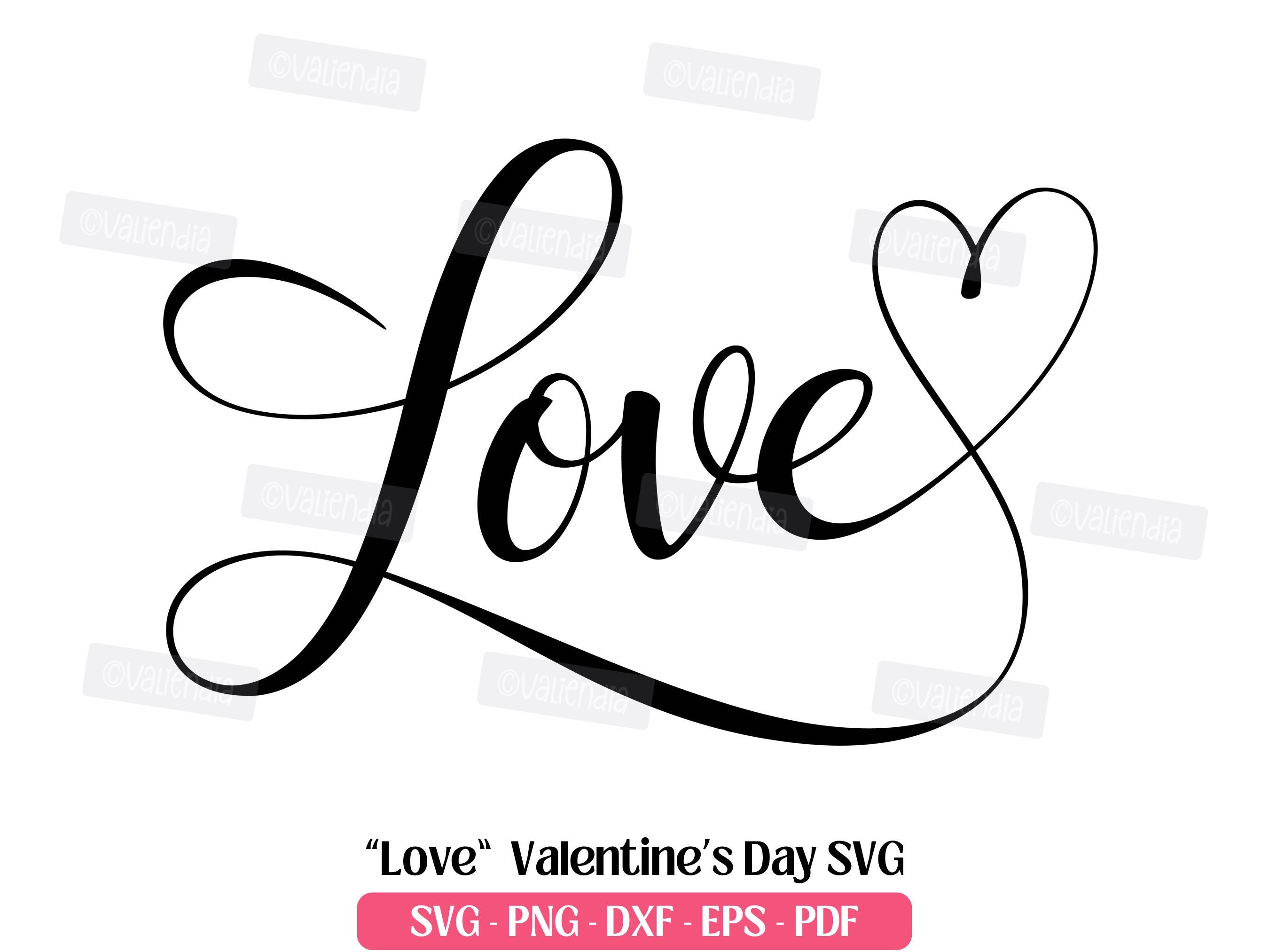 Love Heart SVG, Valentine's Day Clipart (digital Download) - Etsy