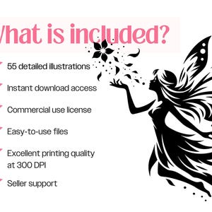 Fairy Silhouette SVG Bundle · Magical Fantasy Clipart PNG · Cricut image 10