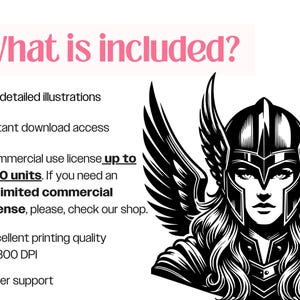 Valkyrie SVG Bundle · Norse Viking Shieldmaiden Clipart PNG · Cricut image 11