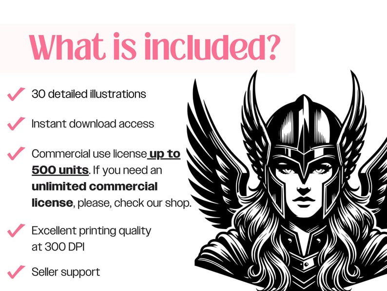 Valkyrie SVG Bundle · Norse Viking Shieldmaiden Clipart PNG · Cricut image 11