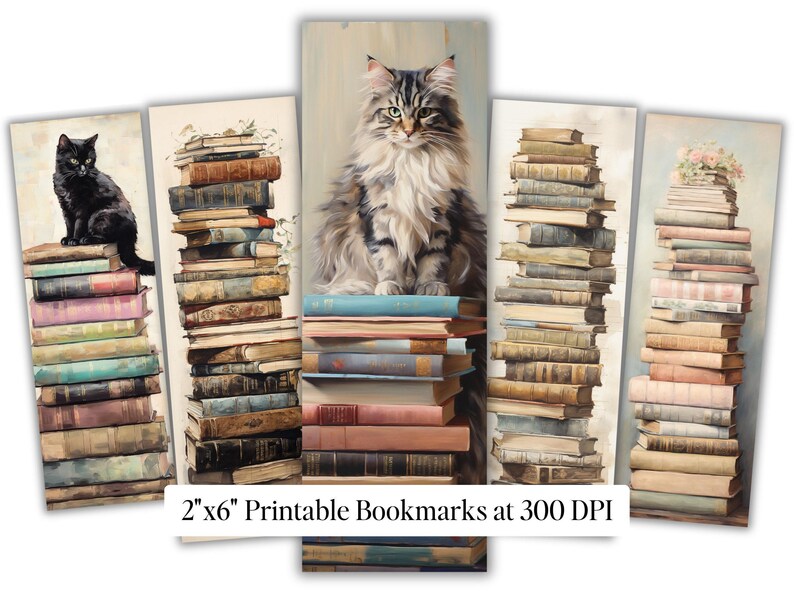 Lot de livres vintage, Pile de SVG · Clipart de journal de lecteur image 2