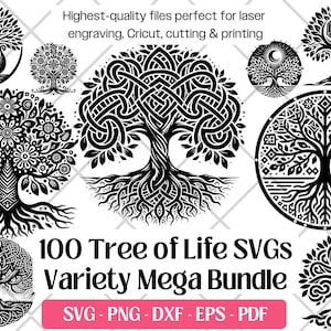 Tree of Life SVG Bundle · Celtic Norse Clipart PNG · Cricut Files