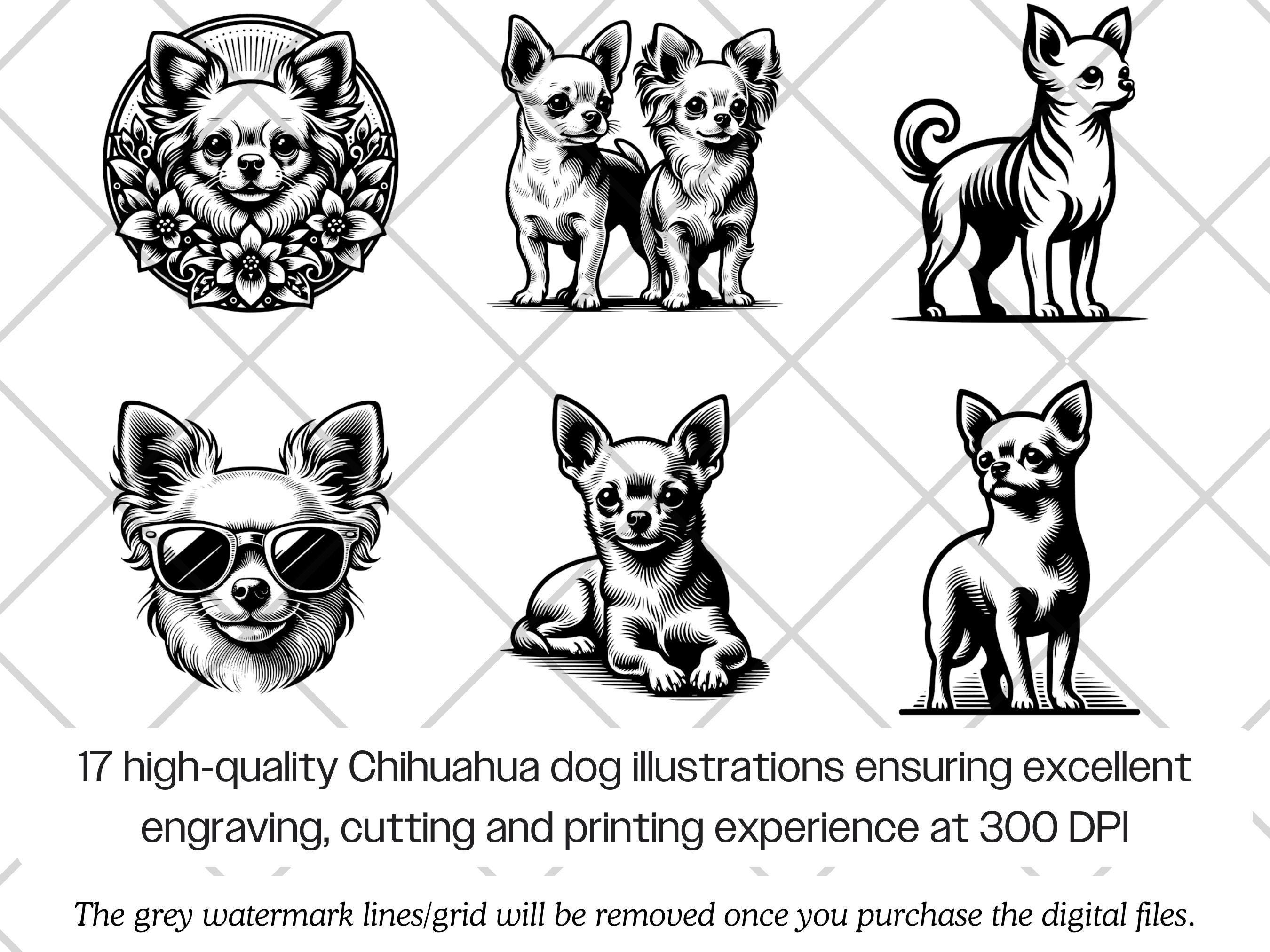 Chihuahua SVG Bundle · Tiny Funny Pet Dog Clipart PNG · Cricut Files - Etsy